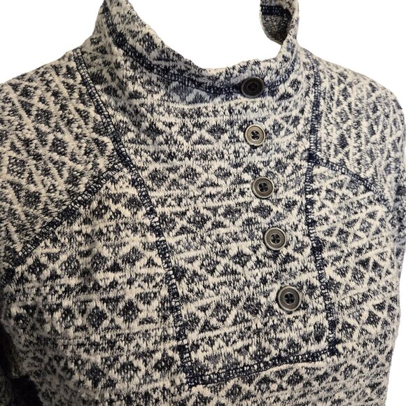 North River Quarter 1/4 Button Long Sleeve Pullover Sweater Women's Large - Picture 5 of 12